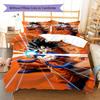 DRAGON BALL Muster Bettwäsche, Steppbett Set Bettbezug Kissenbezug Zuhause Geburtstagsgeschenk (1 Bettbezug + 2 Kissenbezüge, ohne Füllung)