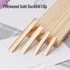 DIY Gold-Plated Duckbill Square Hair Clips - Handmade Jewelry Accessories