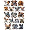 17Pcs DIY Cute Cute peeking puppy Stationery Stickers Hand-Drawn Paris  Daily Life, Planner, Journal Decoration  Cute Stationery