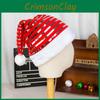 Christmas Velvet Decor Hat With Striped Pattern For Holiday Decorations Party