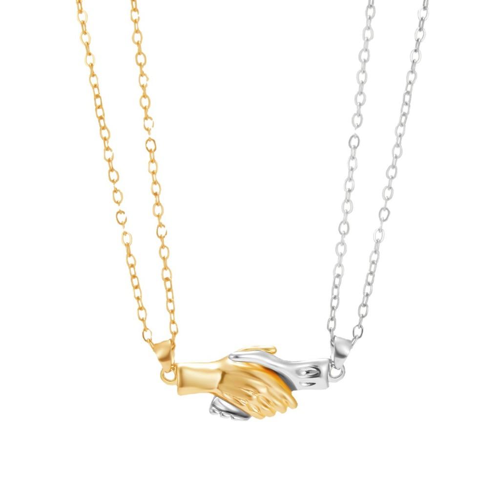 Couple Necklace Magnetic Locking Chain With Alloy Material For Romantic Gift
