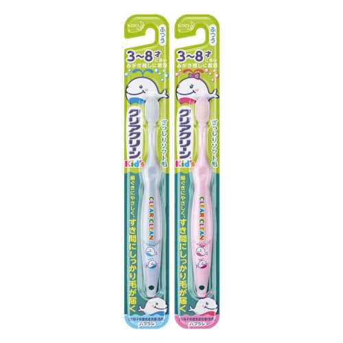 Clear Clean Kids Toothbrush, Ages 3-8, 1 Brush (Random Color)
