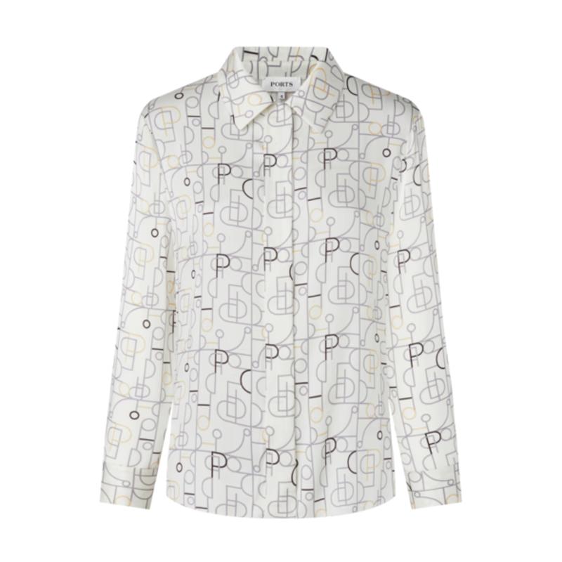 PORTS Women's Printed Long Sleeve Blouse