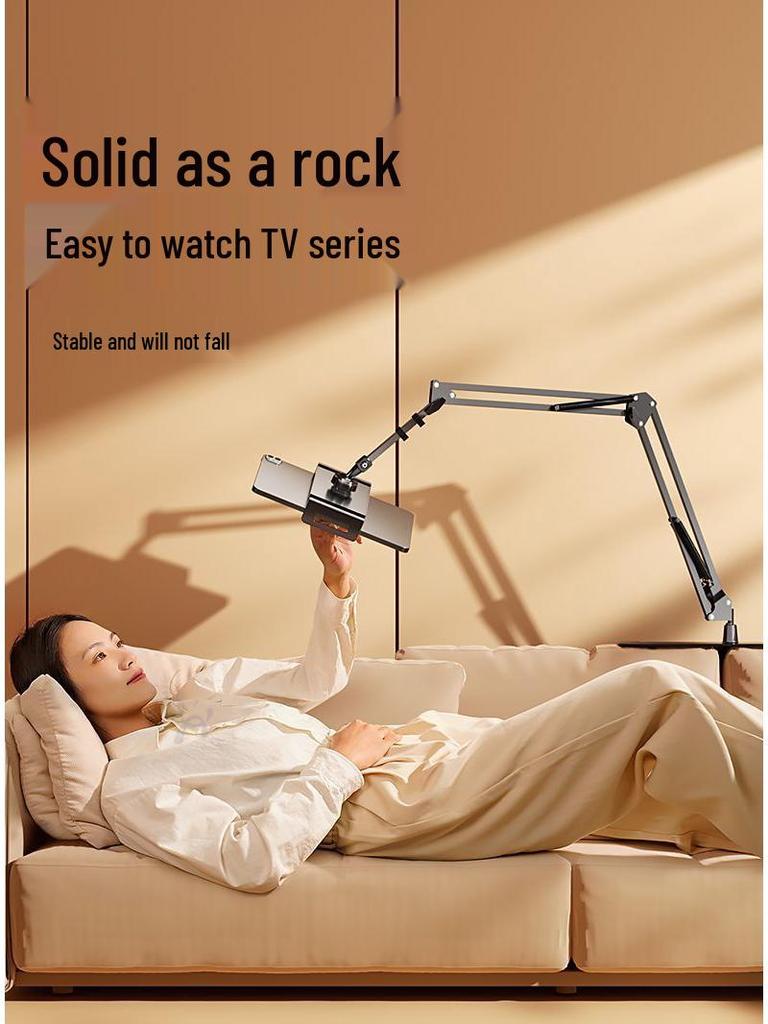 Rotating Tablet & Phone Holder for Bed – Adjustable Arm for Watching or Streaming