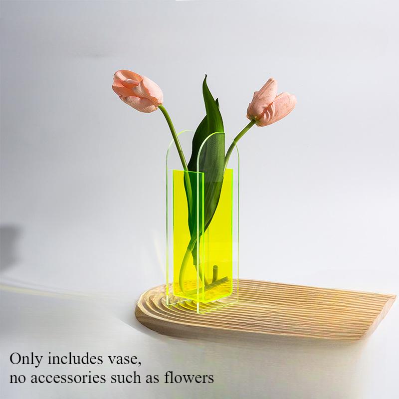 Ins Vase Ornament Acrylic Vase Simple Decoration Transparent Flower Vase Living Room Dining Table Hydroponic Flower Planter
