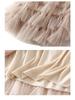 Women's Layered Mesh Gauze Pleated High Waist Long Skirt - Spring & Autumn Style