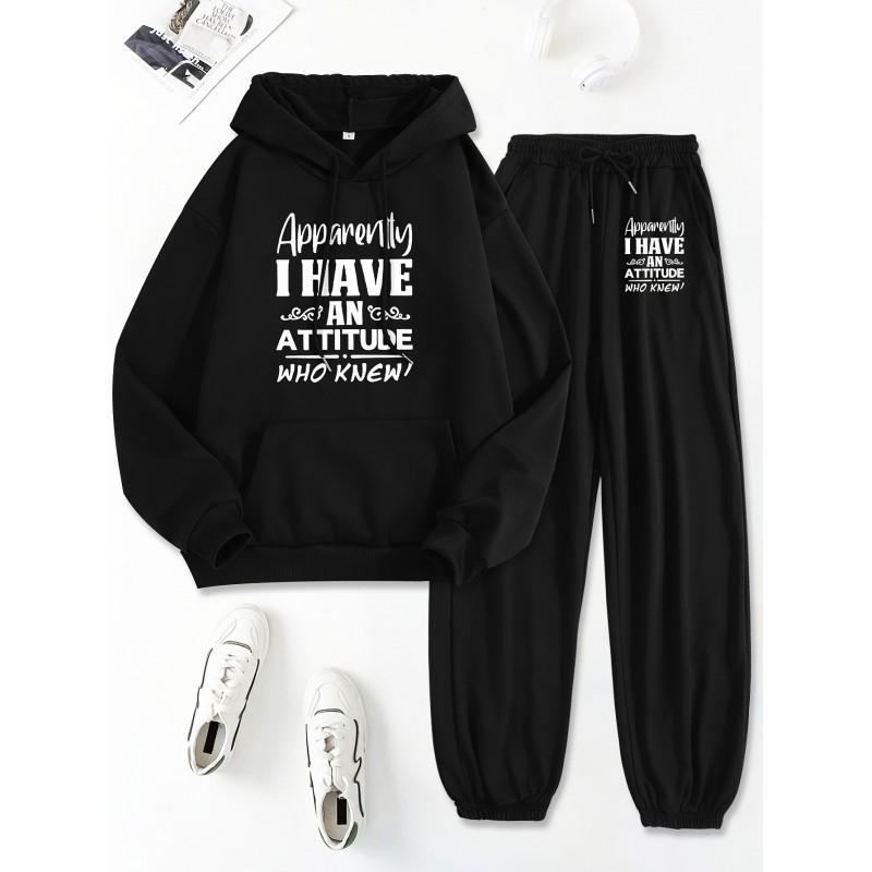 Mens Hoodie - Set Casual Streetwear 2-Piece Teens Young Adults