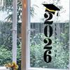Creative 2026 Graduation Season Static Cling Window Sticker for Classroom Dorm Room Glass Decor