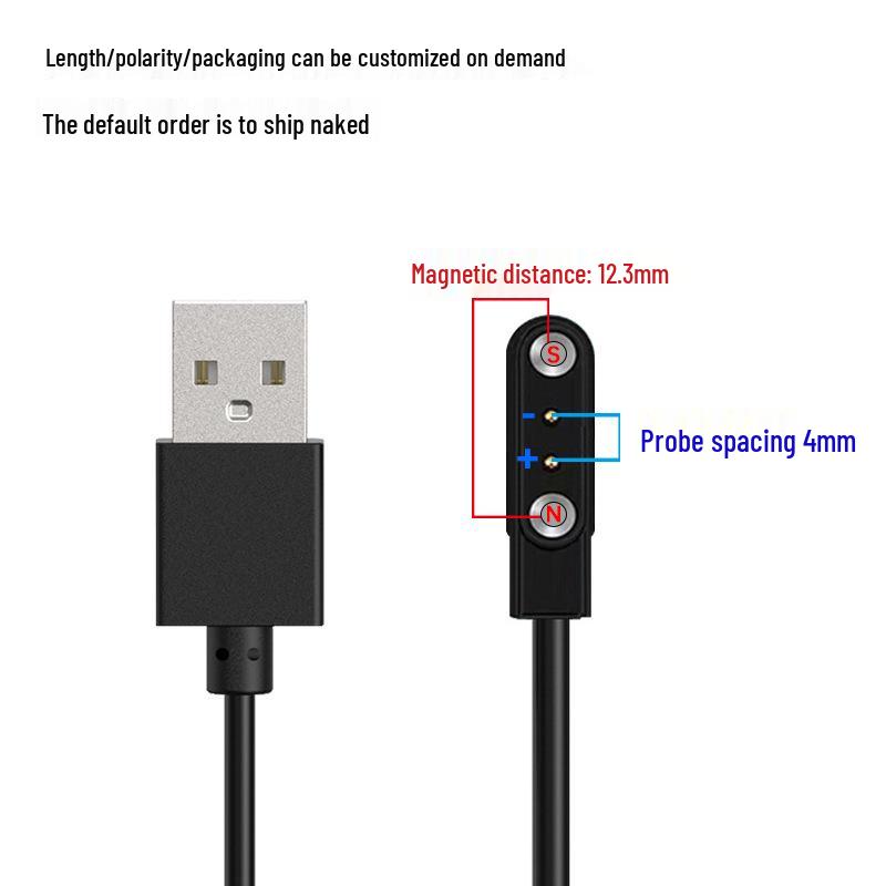 Smartwatch Charging Cable: 4P2P Pin, 2/4 Core, Magnetic Charger