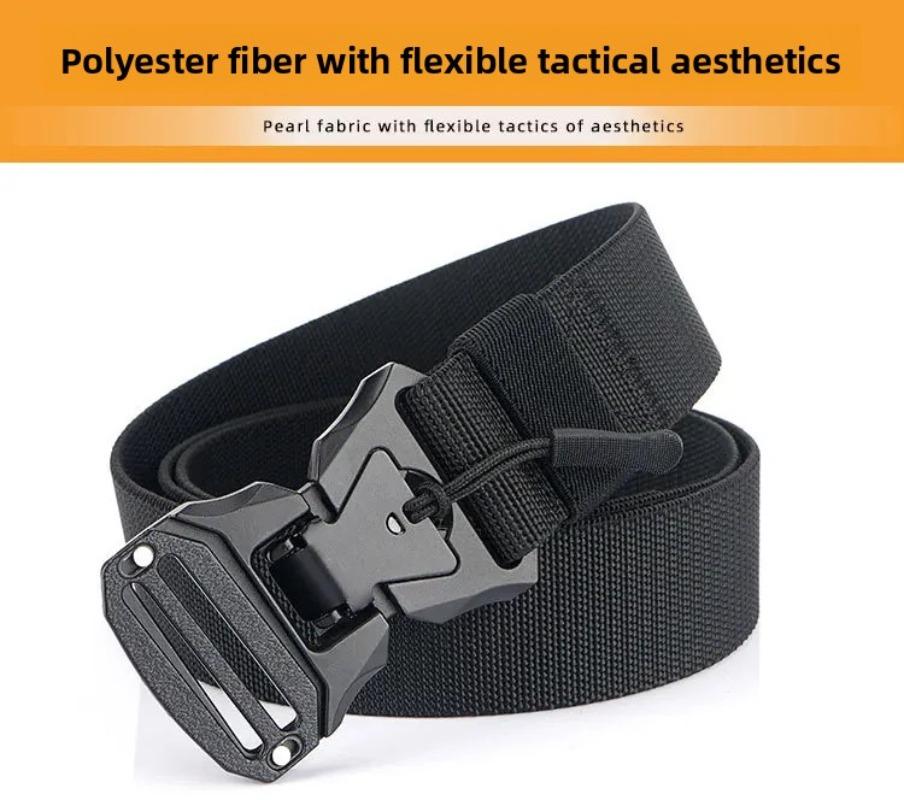 Elastic Men's Belt Tactical Belt Male Multi-function Alloy Magnetic Buckle High Quality Canvas Belt For Jeans Pants