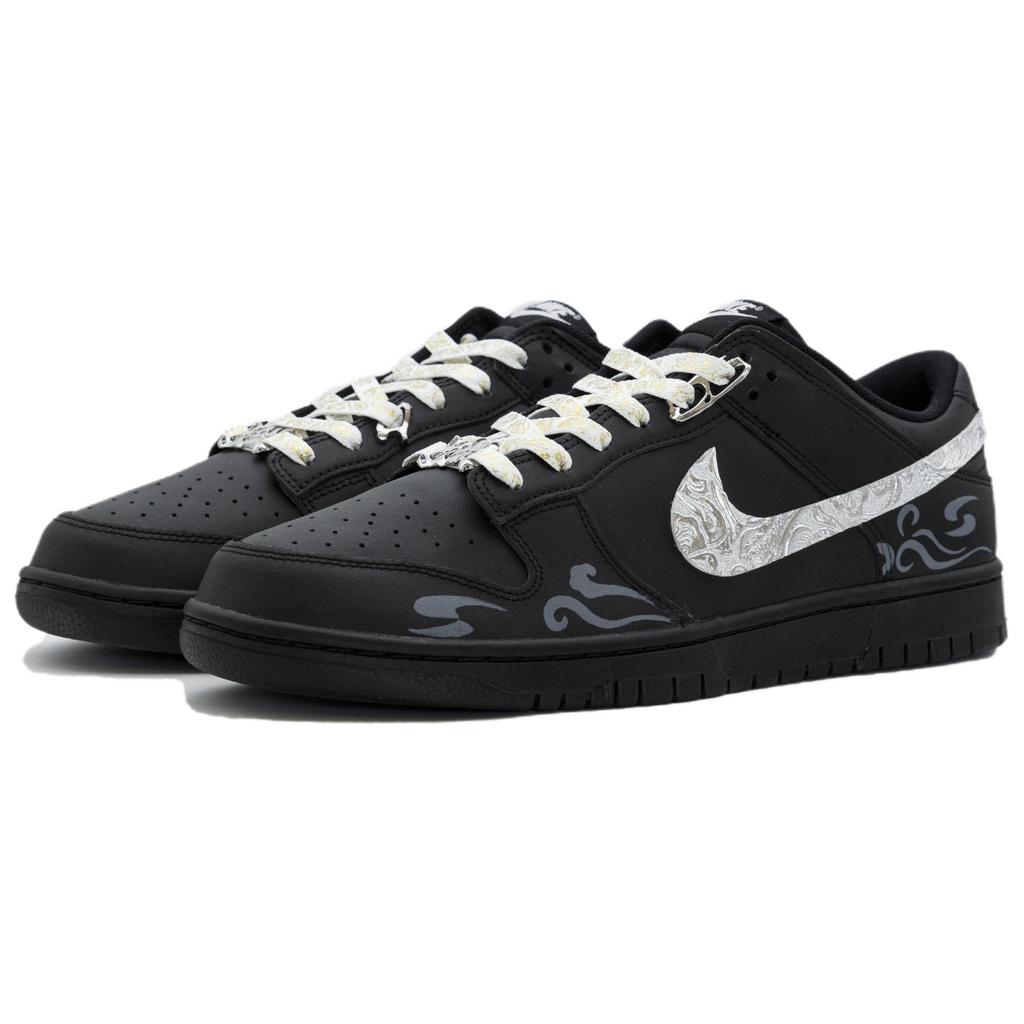 Nike Dunk Auspicious Clouds Leather Abrasion Resistant Low top Skateboard Shoes Men's Black IO7606-010 (Team919-)