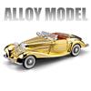 1:24 1936 Benz 500K Legierungs-Automodell Druckguss-Metallspielzeug Klassisches Fahrzeug Automodell Simulation Geräusch und Licht Sammlung Kindergeschenk