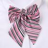Professional Blended Fabric Neck Flower With Striped Pattern For Office Uniforms And Hospitality