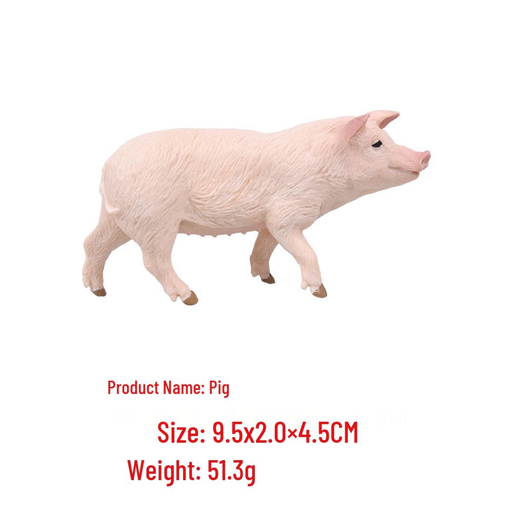 Farm Animal Figurine Set: Cow, Sheep, Chicken, Duck, Goose, Pig, Dog - Early Education Toy