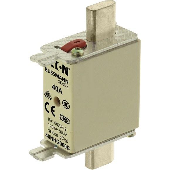 Fuse Link, LV, 40 A, AC 500 V, NH000, gL/gG, IEC, Double Indicator