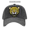 Leopard Embroidered Baseball Cap Letter Embroidered Duck Tongue Ancient Distressed Hat Sun Hat Hip Hop Hat