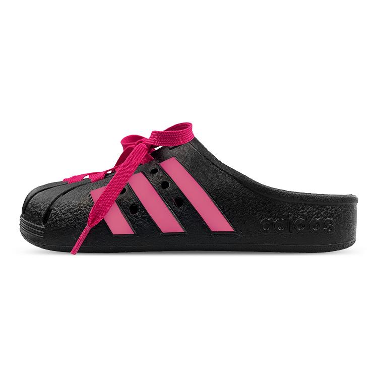 Adidas Adilette Abrasion Resistant Slip Resistant Closed Toe Slippers Unisex Black Pink GZ5886(Team47-) 38