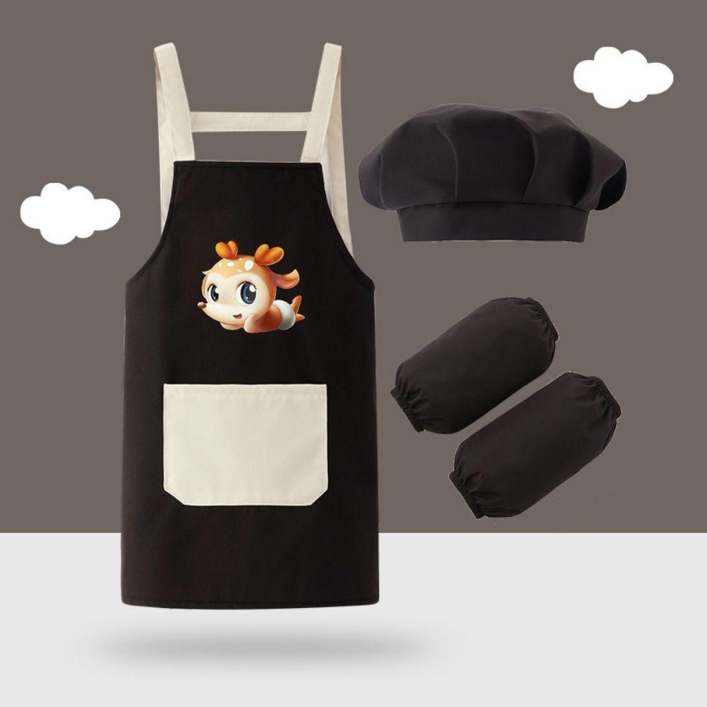 Arm Sleeve Painting Apron Cartoon Children's Bib New Chef's Uniform Cooking