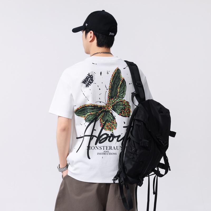 T-shirt Men's Printed T-shirt Clothes Loose Summer Men's Short-sleeved Shirt