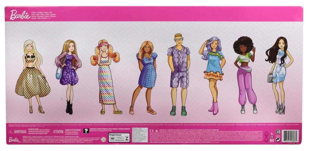Coleção de Moda Barbie e Acessórios para 3 e GVK06 Pacote de 8 [Vestidos Bonecas] [Idades Acima]