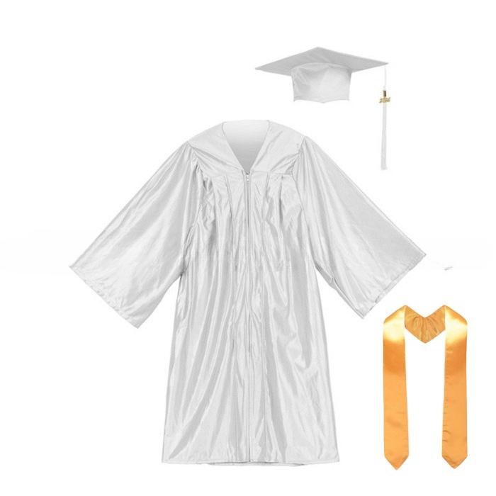 Graduation Dress Set Knitted Robe Hat Shining Graduation Robe Children's Photo Performance