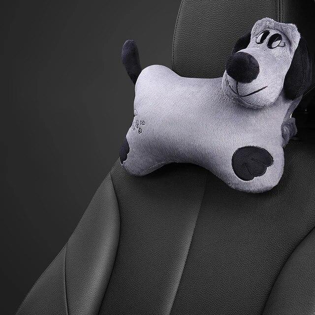 Universal Plush Car Neck Pillow Headrest Relief Neck Pressure Head Masssge Washable Cute Headrest Car Interior Supplies