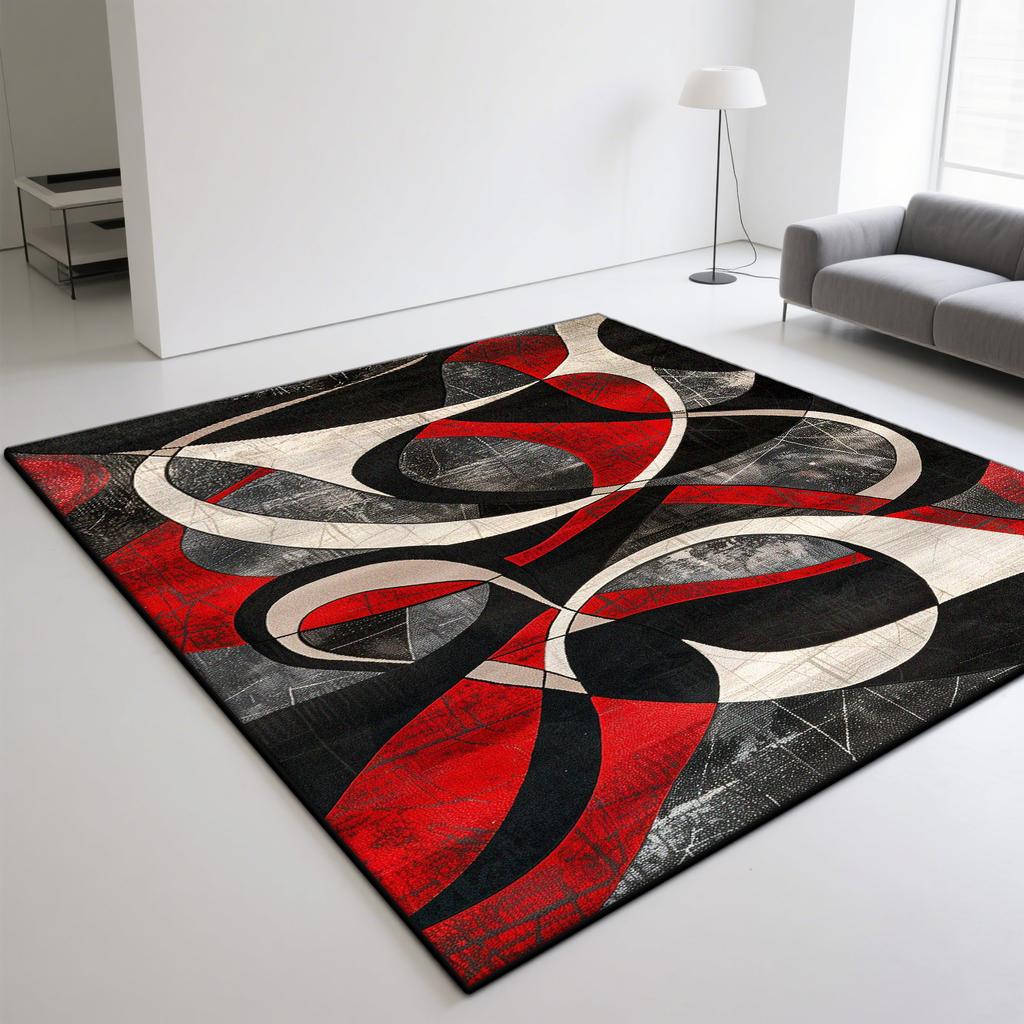 Yellow Black Modern Carpet Living Room Non-slip Decoration Home Abstract Style Large Room Rugs Lounge Rug Entrance Door Mat