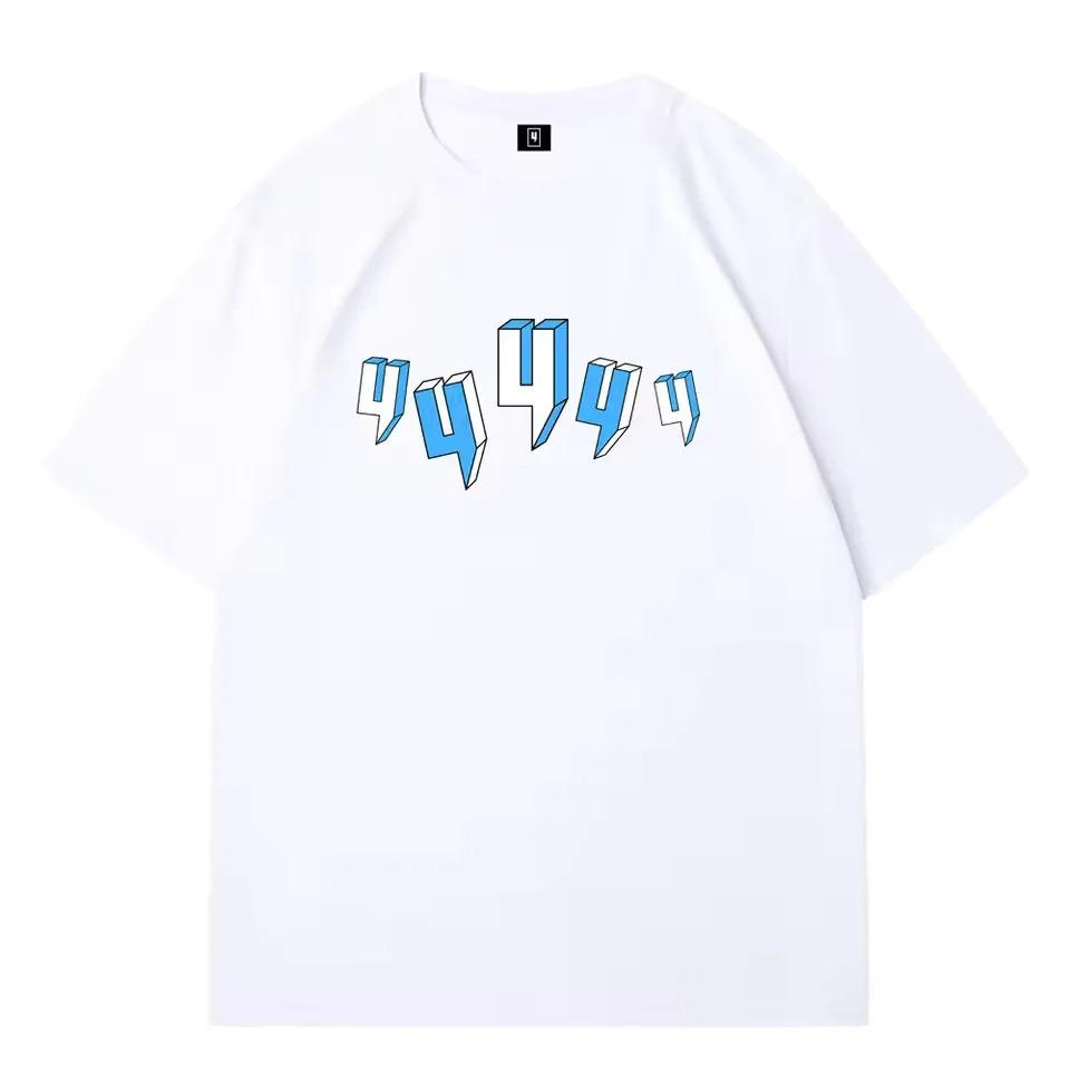 Fashion Summer Cotton T-shirt Letter Printed T-shirt Short Sleeve Men's Fashion Breathable and Sweat-absorbent