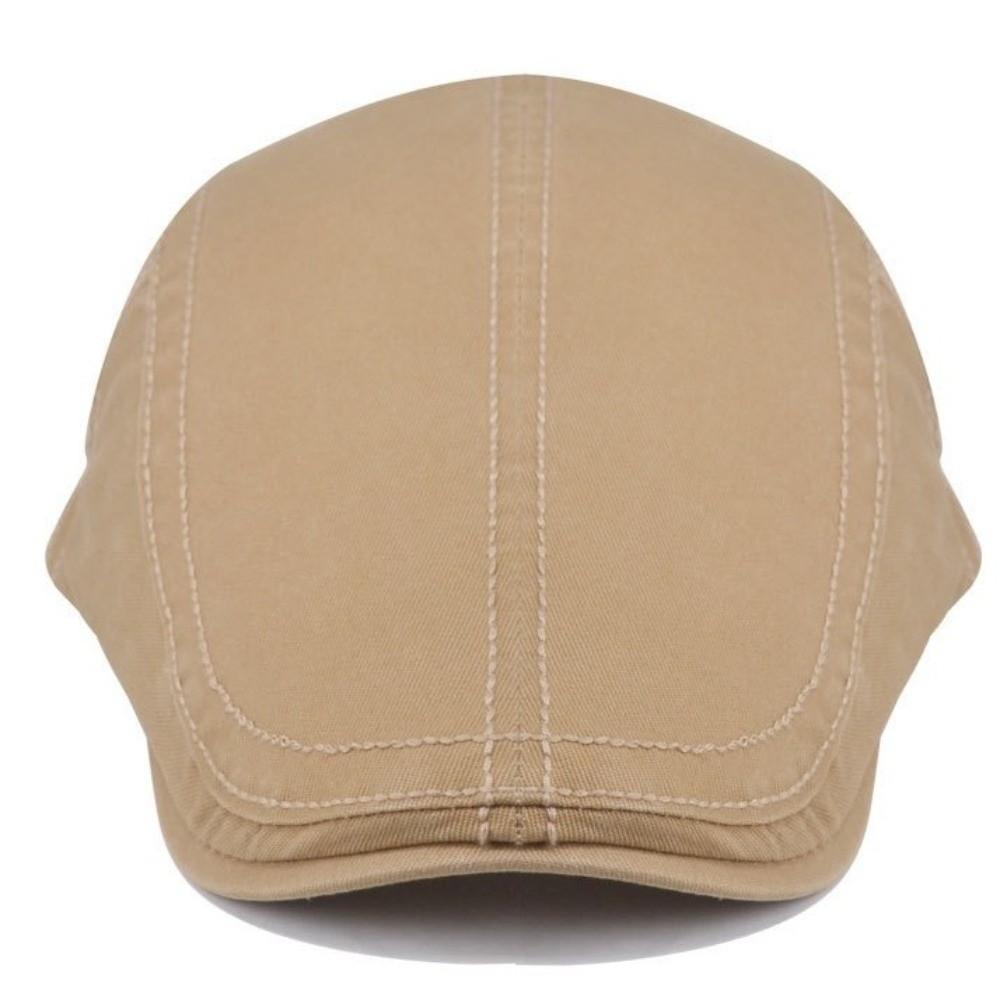Solid Color Retro Newsboy Caps Adjustable Flat Visor Cap Casual Vintage Berets Hat  Male Female
