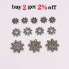 20-100pcs/Lot 7 9 13 Mm 8 Petals Antique  Relief Flower Loose Sparer End Bead Caps For DIY Jewelry Making Findings Earrings