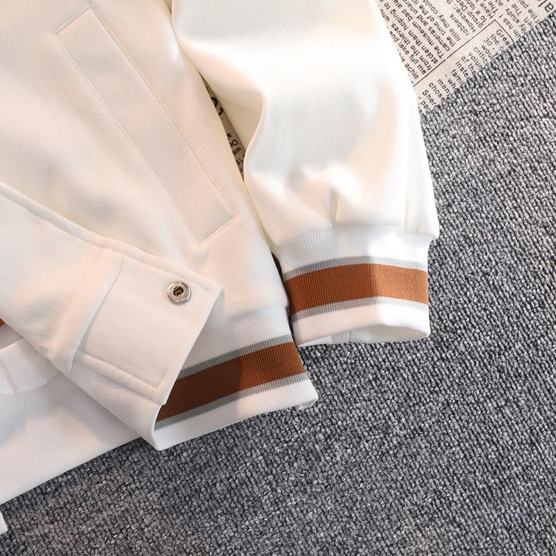 Jacket Men's Spring and Autumn New Contrasting Fake Two-piece Jacket Men's Trend Brand Loose Casual Teen Top