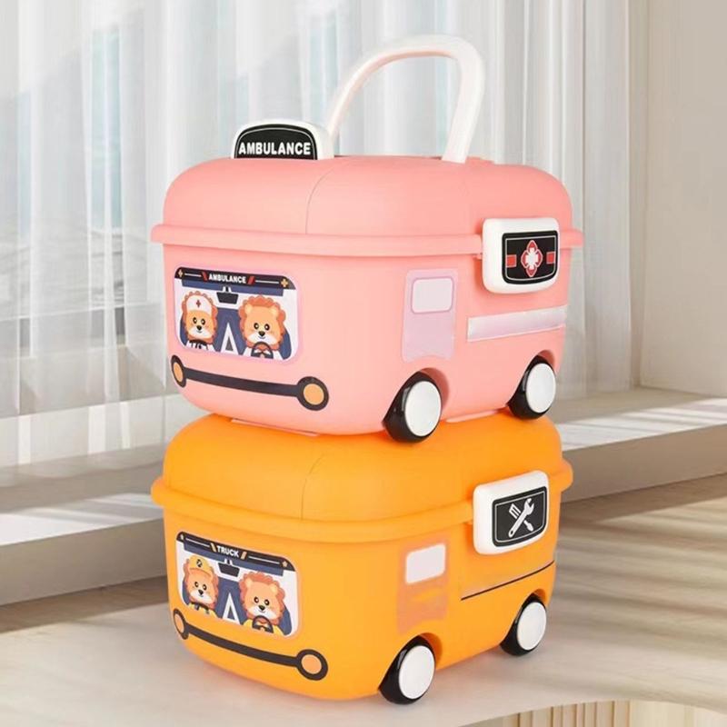 Kinder Rollbox mit Griff Abgerundete Ecken für Baby Spielzeug Organisation und Spiel