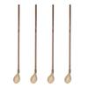 4Pcs Multicolor Long Straw Spoon 18/10 Stainless Steel straight Reusable Straw Bar Party Cocktail Coffee Stirring Drinking Spoon