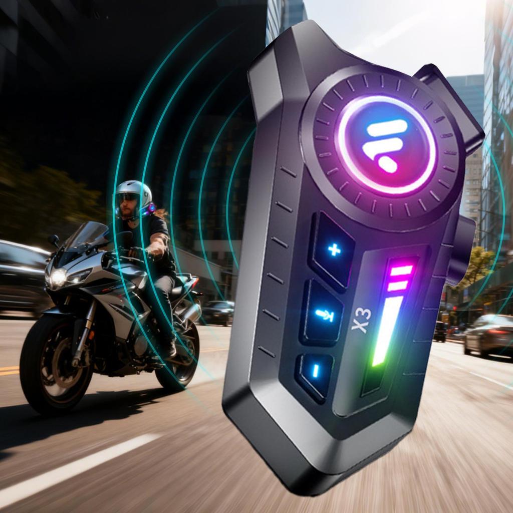 Motorcycle Headphones Double-speaker Wireless Headset Smart Cycling Headphones For Daily Commuting Travel Motorcycle Dirtbike