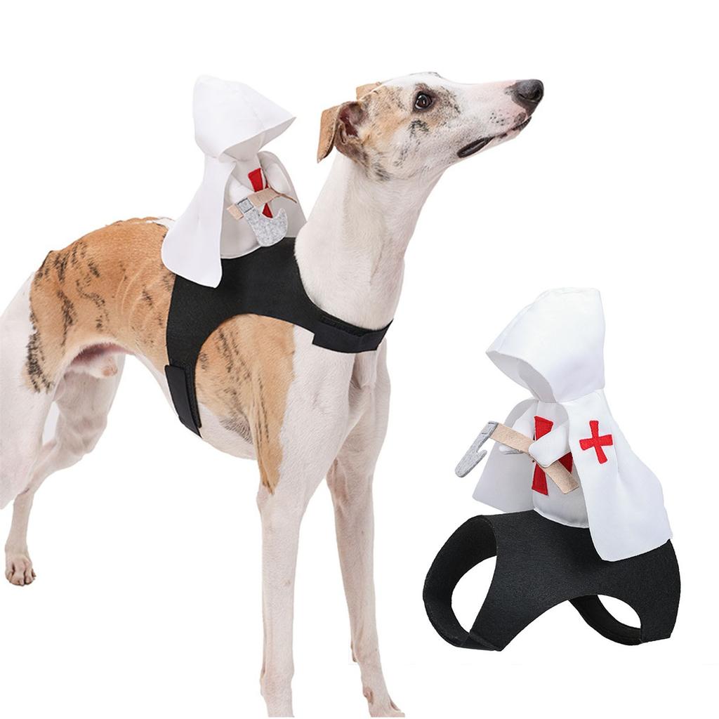 Pup Into A Crusader Knight,This Funny Dog Costume Features A Knight Design With Cross ,soft Fabric For Comfort,Perfect For Costume Parties