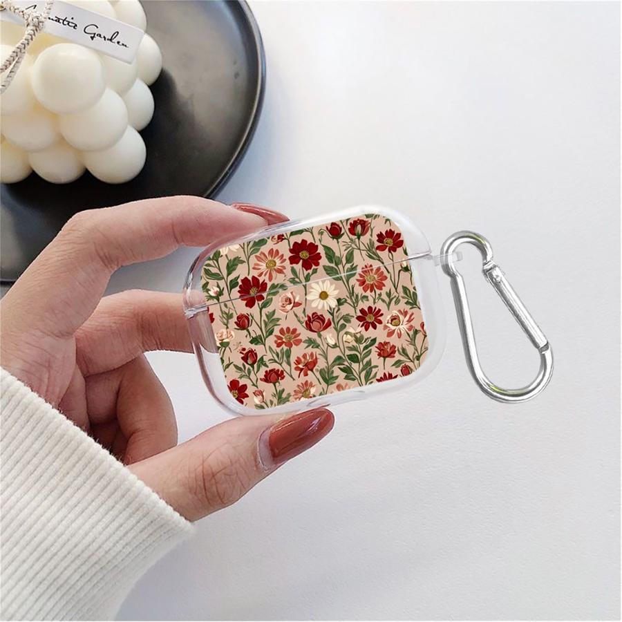 

Прозрачные чехлы для наушников Cover Case Для Airpods Pro3 3 2 Pro Pro2 1 4 Мультяшный цветок Airpods 4