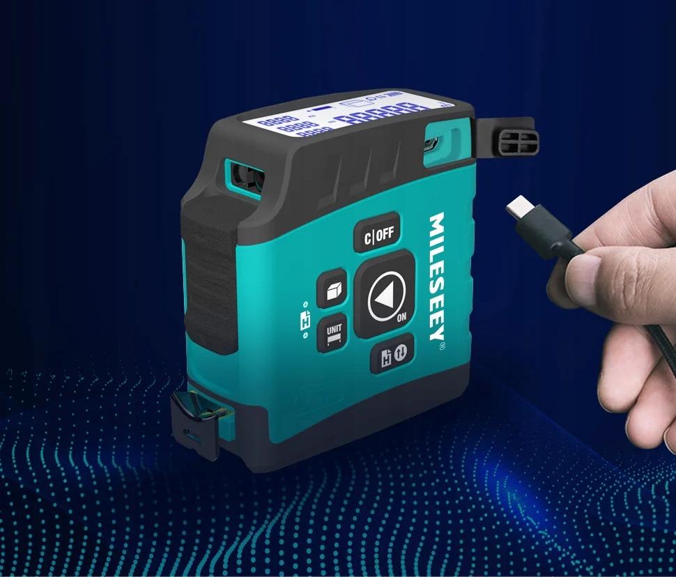 LASER RANGE METER PHONE APP 40m BT LCD MEASURING MEASUREMENT 5m USB MEASUREMENT FUNCTIONS