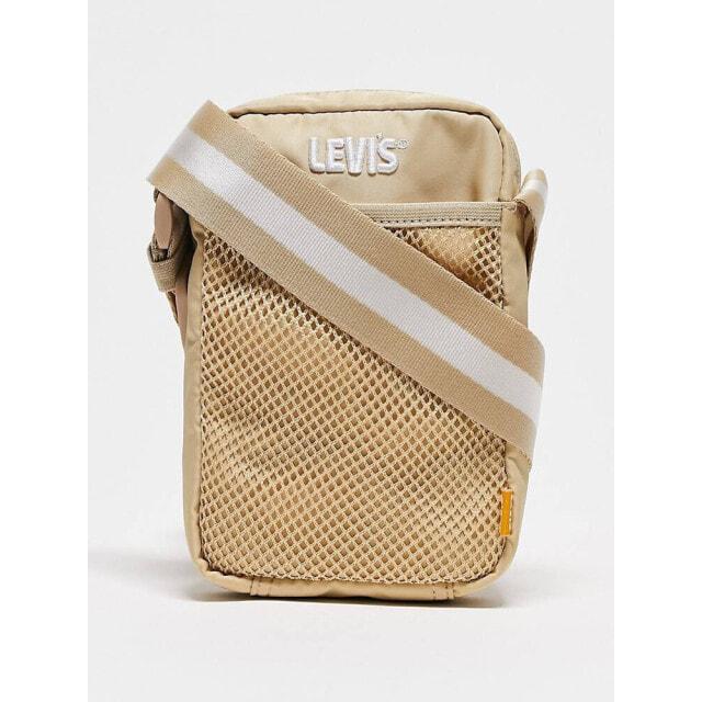 

Бежевая летная сумка Levi’s с логотипом