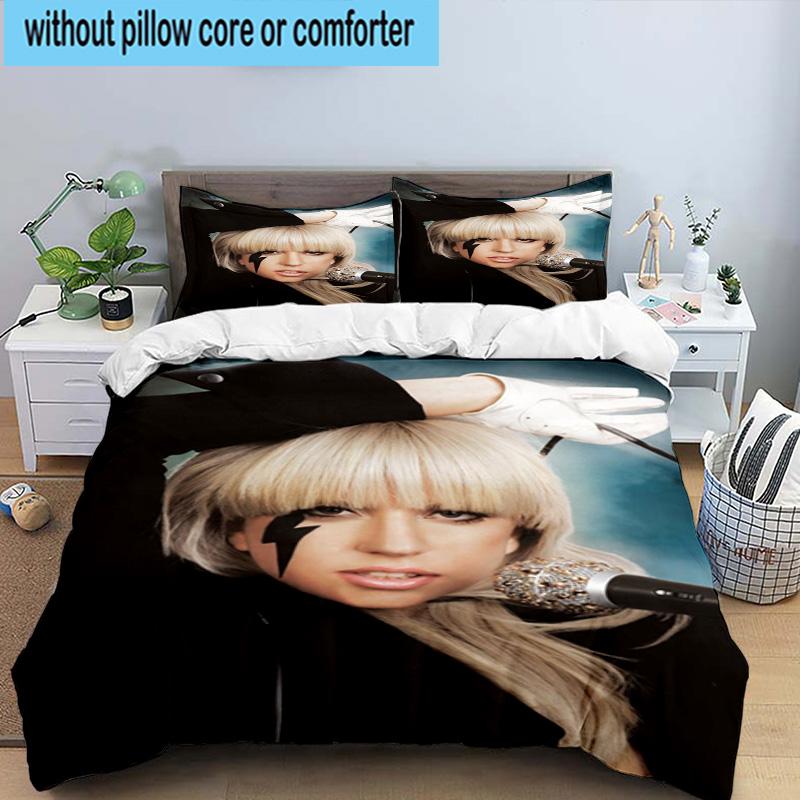 3PCS pop Lady music 3pcs Bedding,Including 3PCS Duvet Cover And 2pcs Pillowcases Perfect for Christmas,Ideal for Bedroom, Dormitory