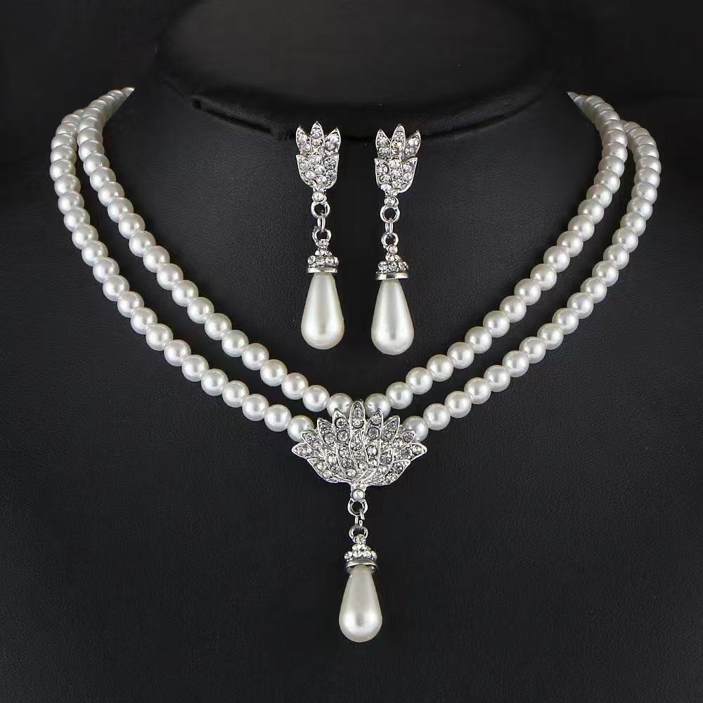 Versatile Temperament Necklace Earring Set necklace earring set