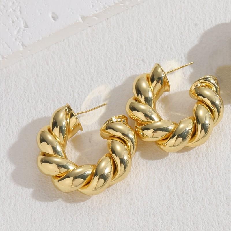 Fashion Jewelry Cool Style Hot Sale Big Thick Circle Hoop Earrings for Women Girl Hot Sale Popular Ear Accessories Dropshipping