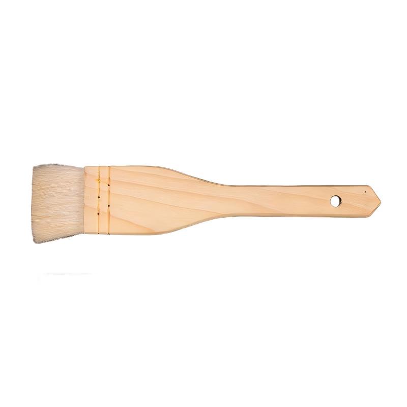 Wooden Handle Wool Pastry Brush Set
