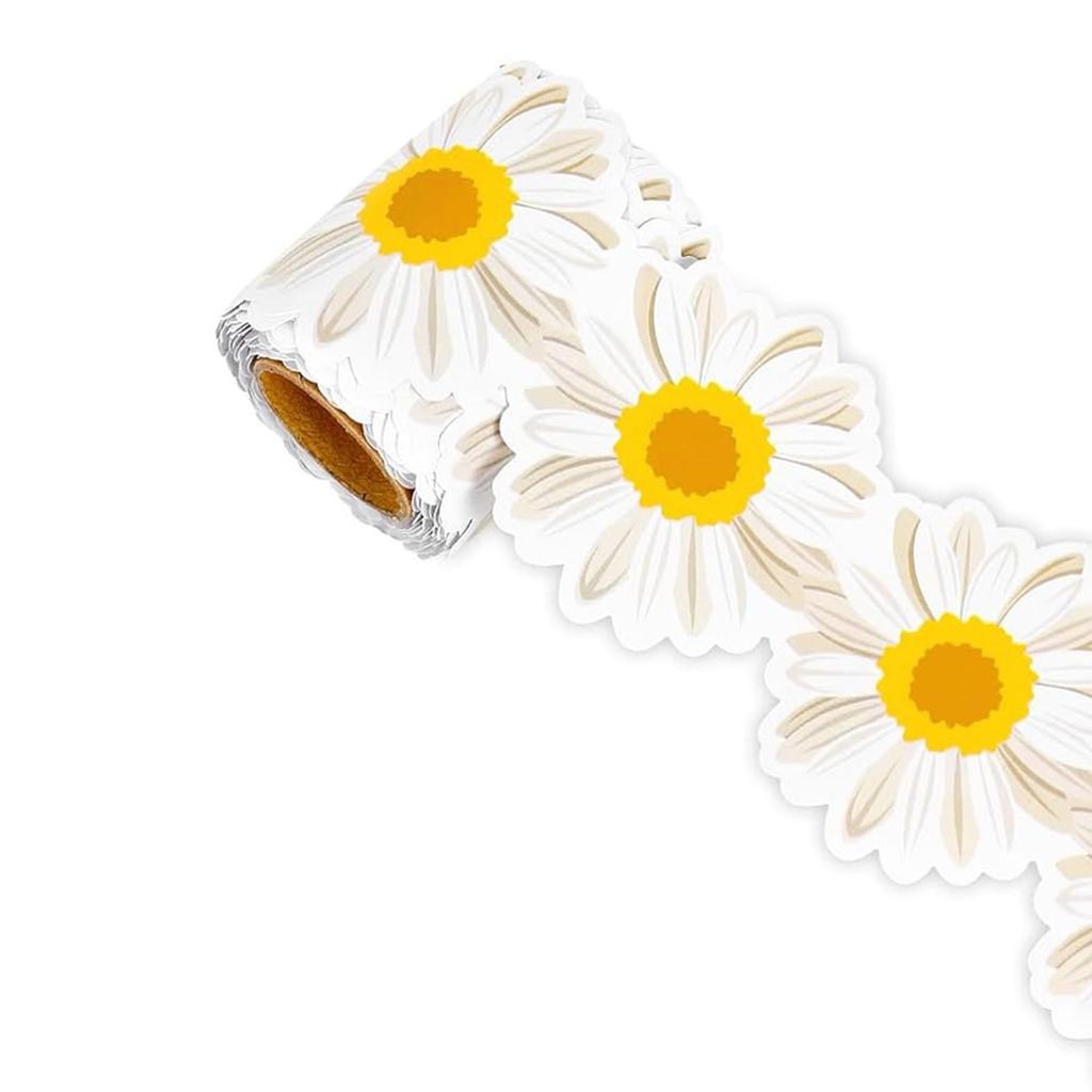 10m Sunflowers Bulletin Board Border Decorative Classroom Border Adhesive Bulletin Board Trim Sticker for School