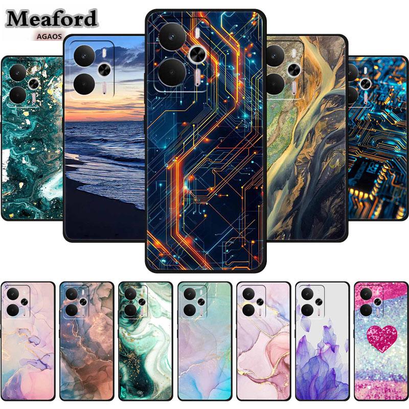 For Realme 14 Phone Case Realme14 Marble Back Cover TPU Silicone Soft Cases For OPPO Realme14 5G Capa 6.67" Coque Funda Shell