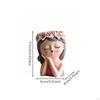 Planter Wide Mouth Face Flower Pot Nordic Style Cute Plant White