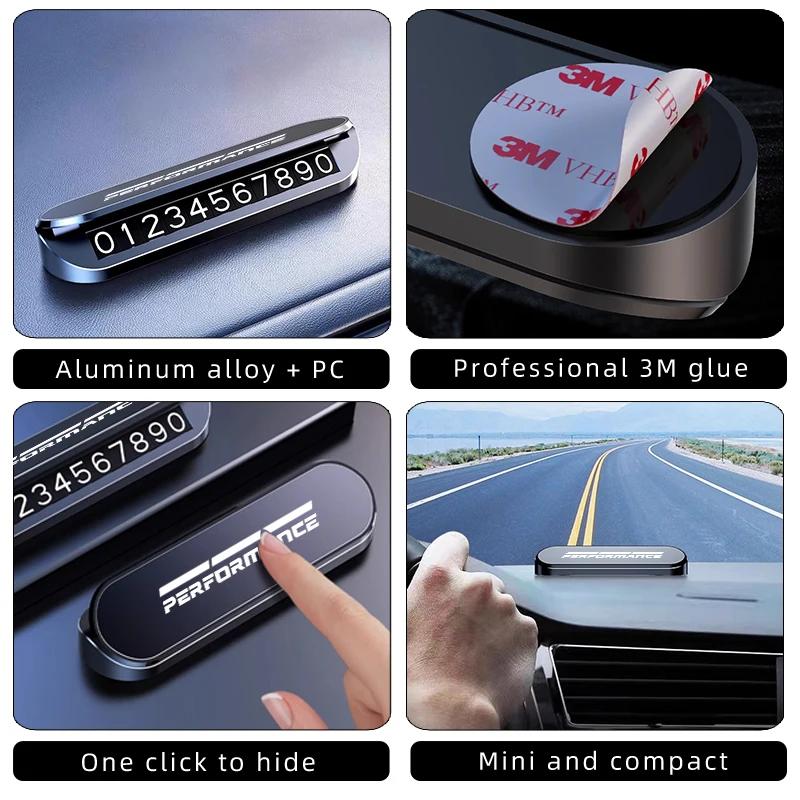 Car Sticker 2025 Hot For BMW E46 E90 E60 F10 E39 F30 Car Parking Card Phone Number Car Phone Holder Telephone Number Plate Car-s
