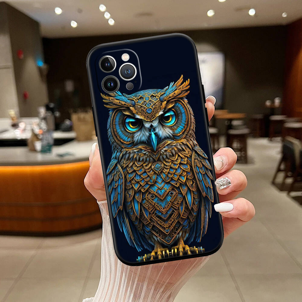 Cartoon Art Owl New Phone Case for iPhone 6 6s 7 8 11 12 13 14 15 16 17 16E XS Pro Max XR X SE Air