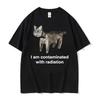 I Eat Cement Funny Meme Cat Print T-Shirt Unisex Y2K Gothic Round T-shirt Print Crew Neck Lightweight Casual T Shirt