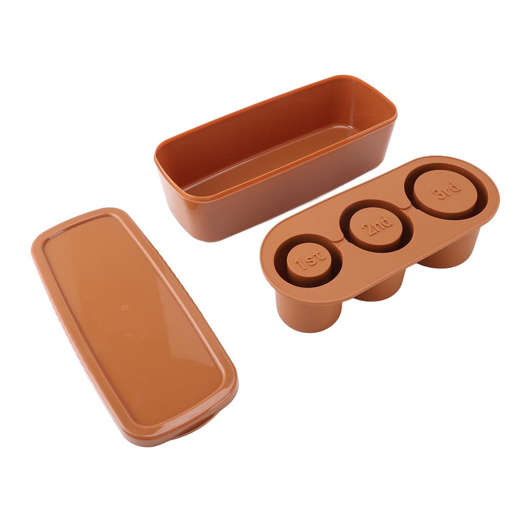 Eiswürfelform Leichtlösbare Silikon Hohlzylinder Eisform mit Deckel Behälter für Gefrierschrank Eis Getränk Whiskey Cocktail