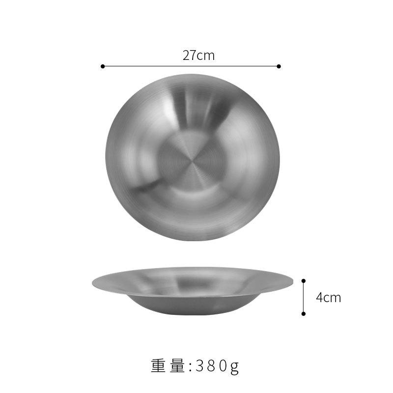 

Нержавеющая сталь толстая шляпа тарелка овощная тарелка суповая тарелка рыба с китайской квашеной капустой глубокая тарелка салатная тарелка